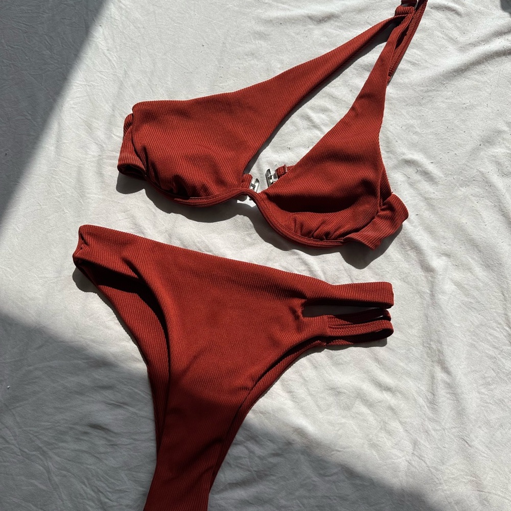 Zaful Brick Red Bikini Set